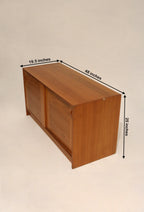 Danish Mid-Century Modern Teak  Storage Credenza By Domino Mobler