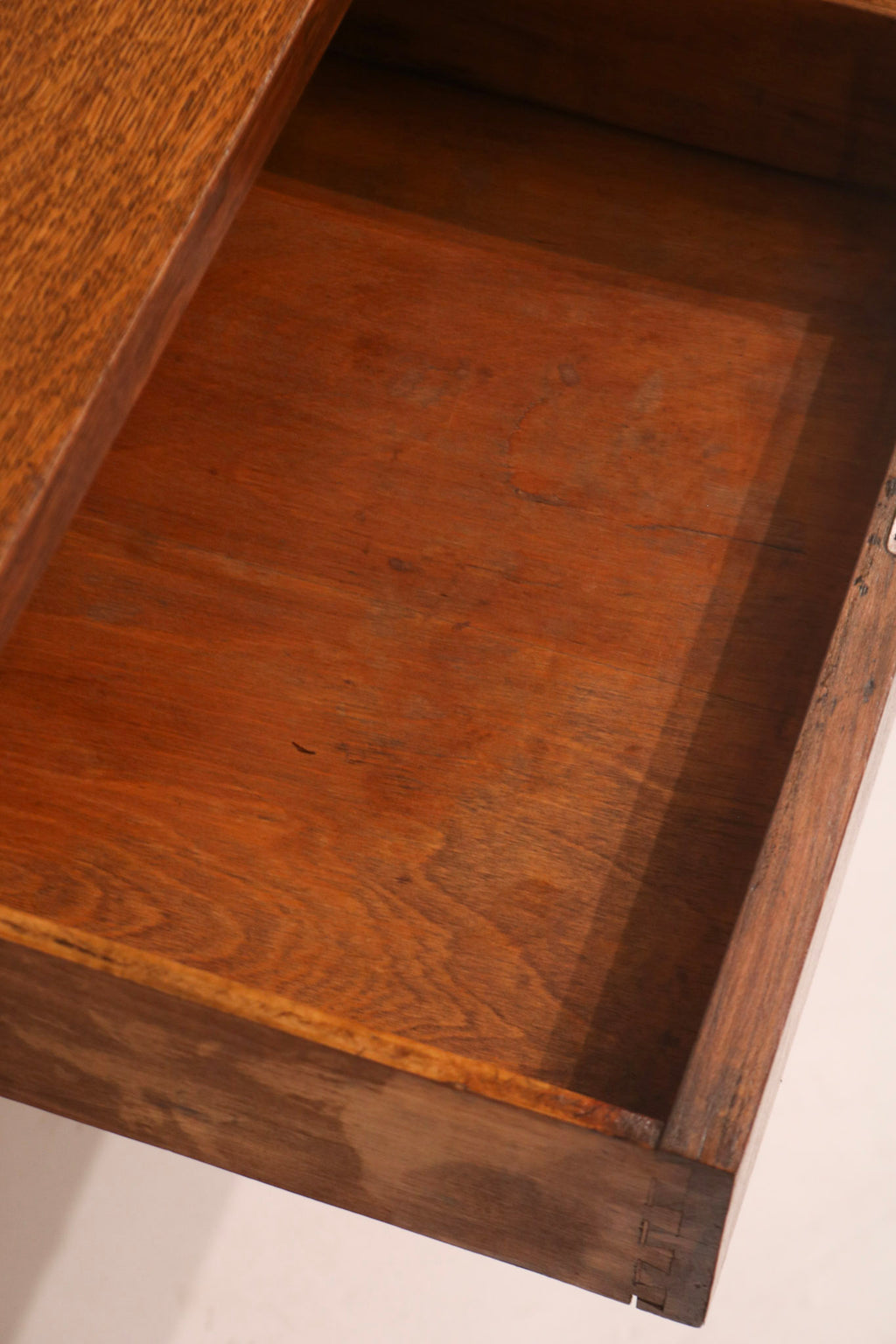 Antique Vintage Oak Vanity Desk Table With Mirror And Stool