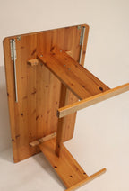 Vintage Swedish Pine Wood Extendable Dining Table