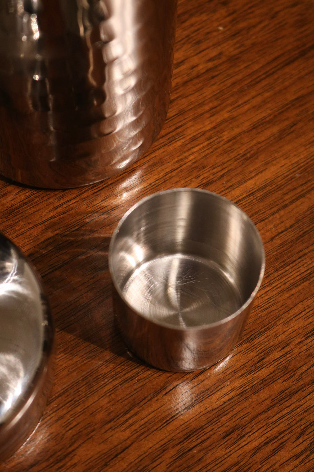 Set Of Vintage Crystal And Glass Barware And Serving Brass Tray