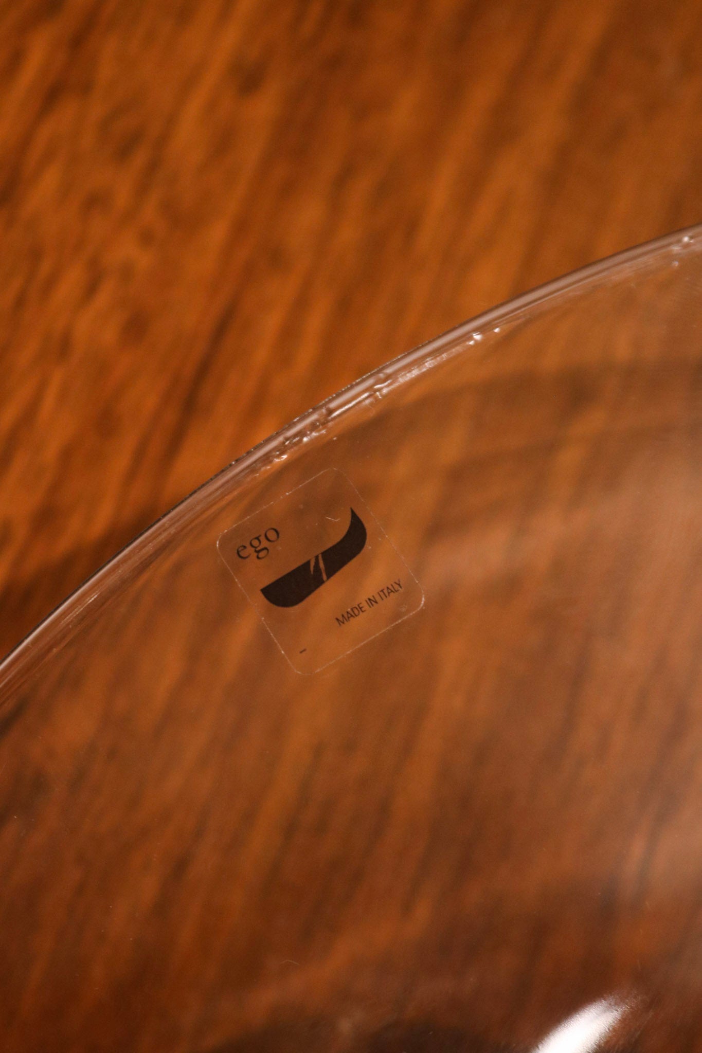 Vintage Italian Glass Large Centerpiece Bowl Glass Plate