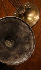 Pair Of Vintage Steel Brass Candle Holder