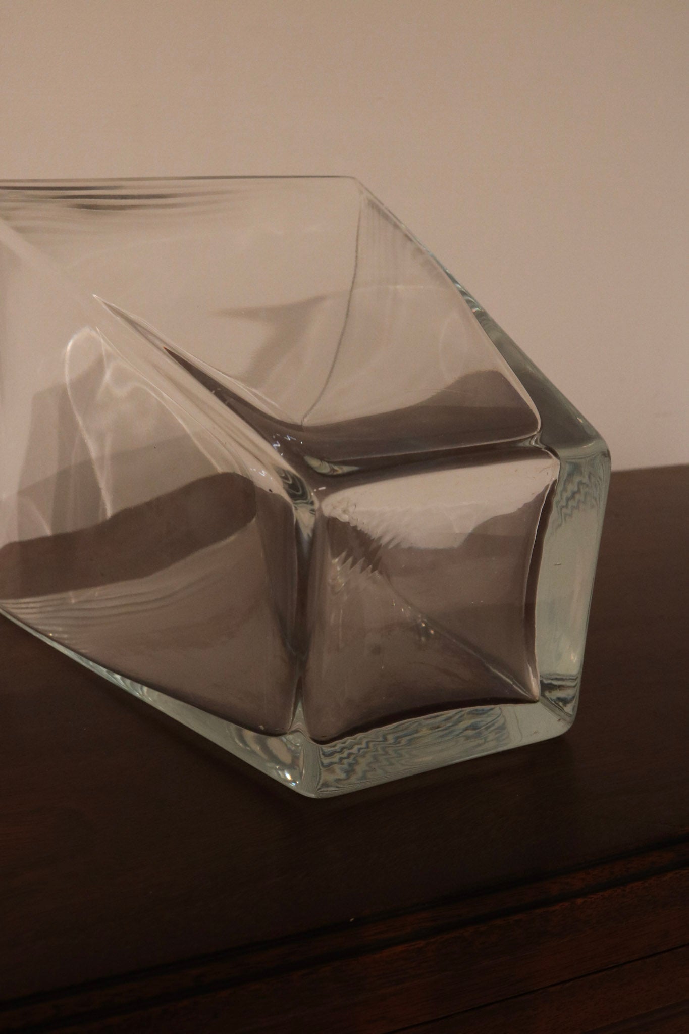 Poland Hand-Made Heavy Glass Vase