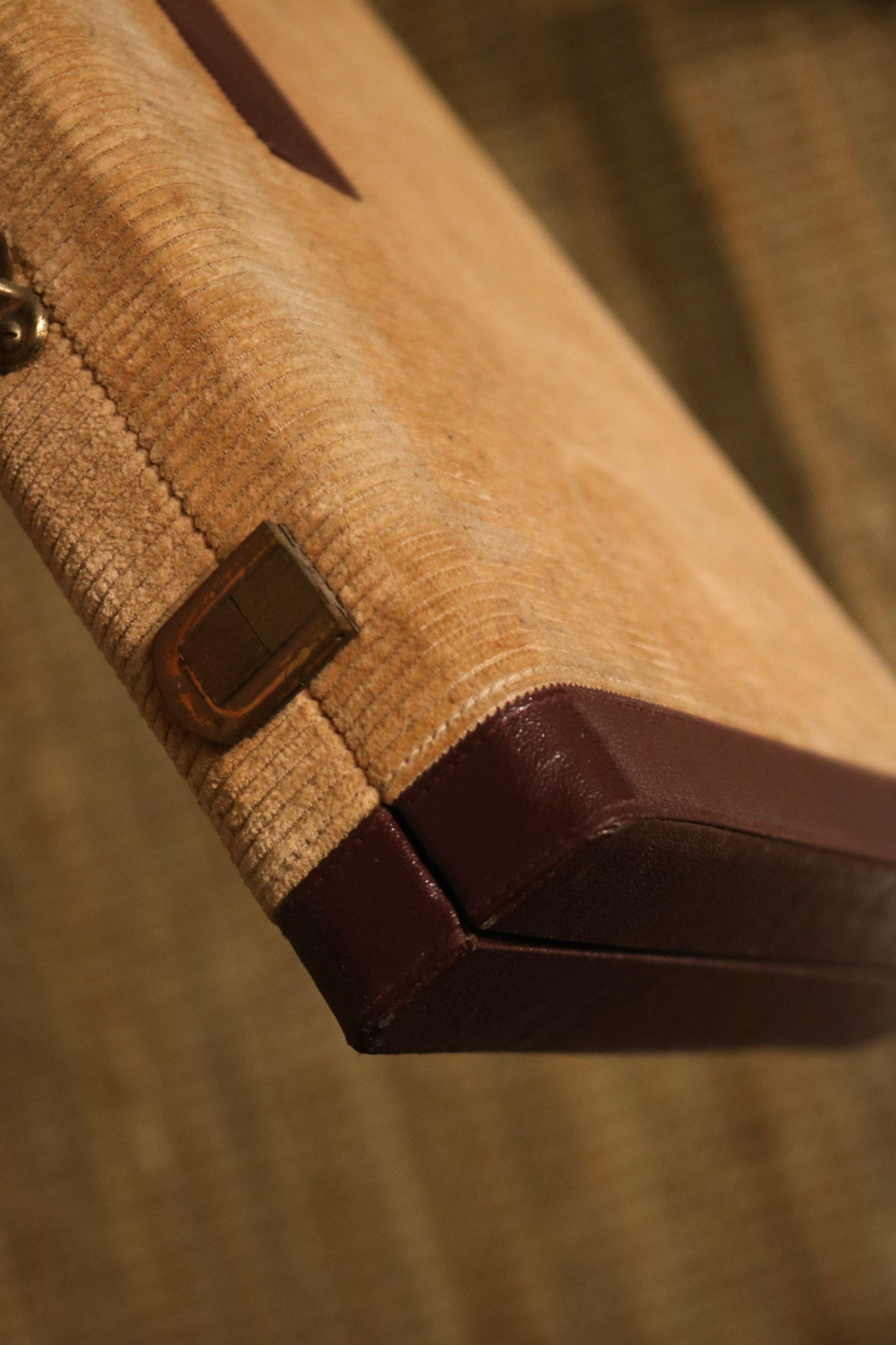 Vintage Travel Backgammon Leather Board Carrying Case