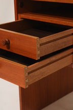 Vintage Danish Modern Teak Wood Desk Table With Drawers