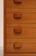 Danish Mid-Century Modern Teak  Storage Credenza By Domino Mobler
