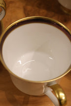 Set Of 4 Porcelain Coffee Tea Cups And Plates Sugar Bowl By Heinrich & Co.