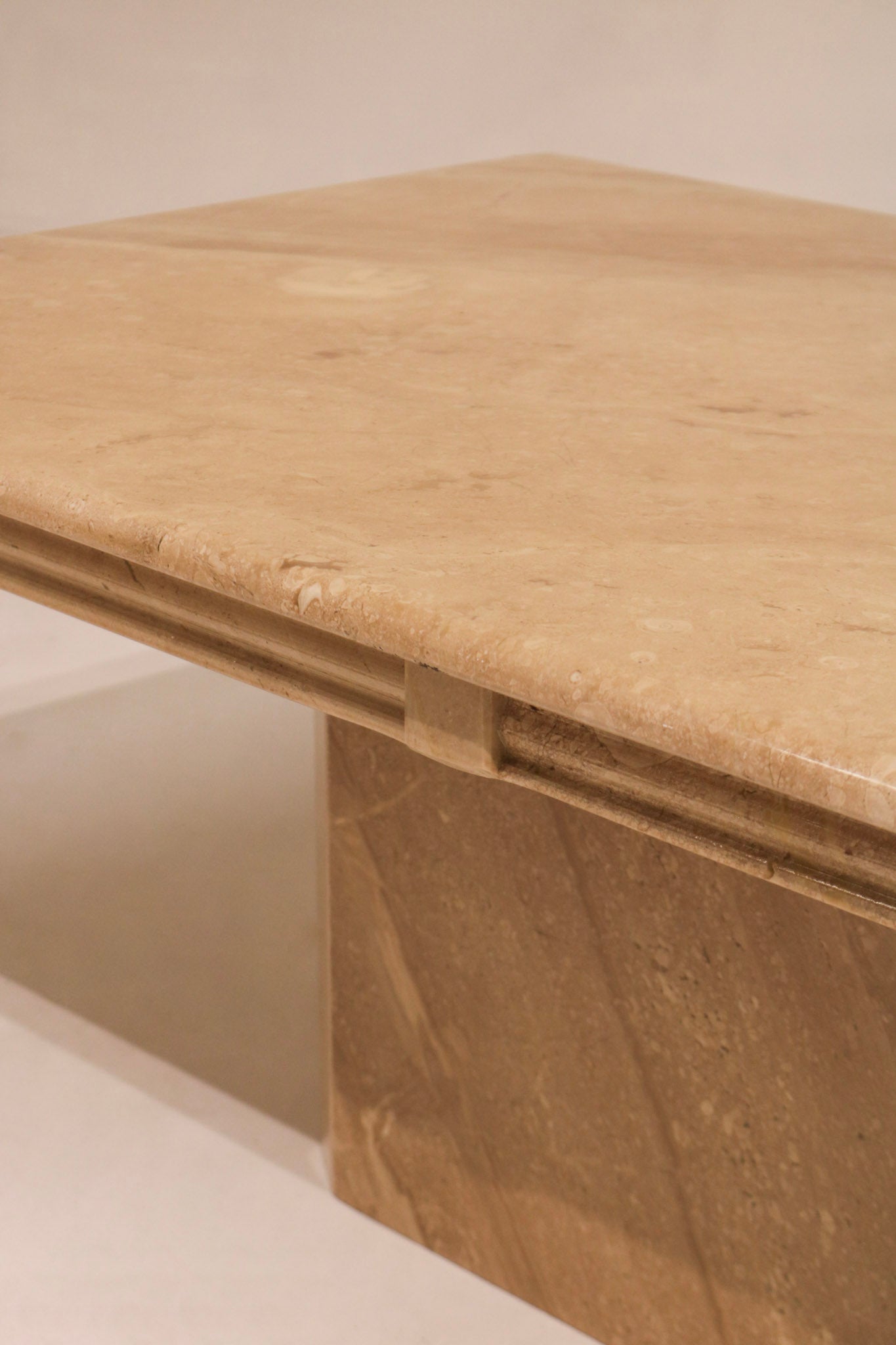 Vintage Italian Solid Marble Coffee Table