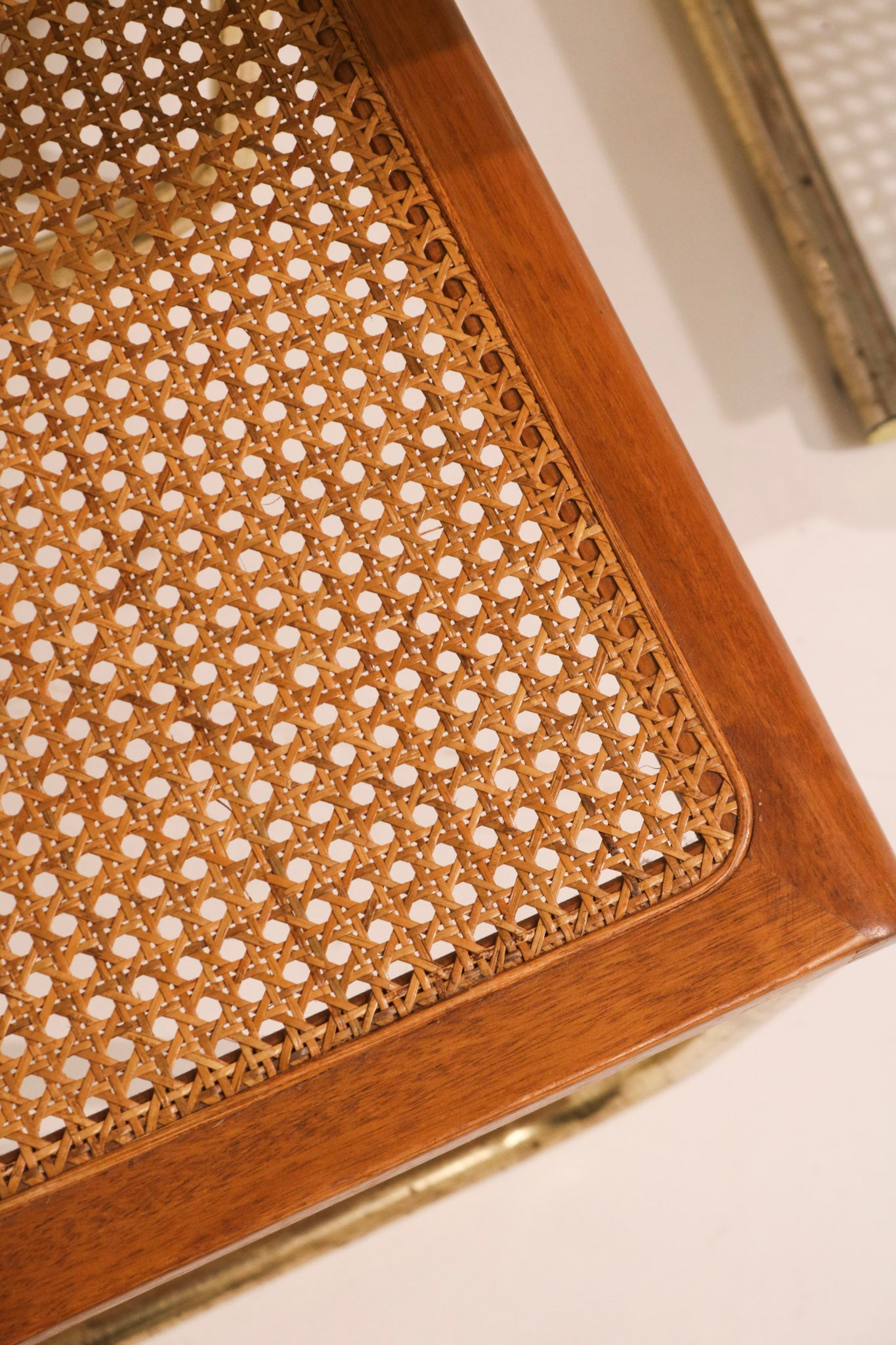 Vintage Cesca Cane Chairs - Set of 4, Gold-Tone Frames