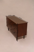 Mid Century Modern Walnut Wood 6 Drawers Dresser By Stanley