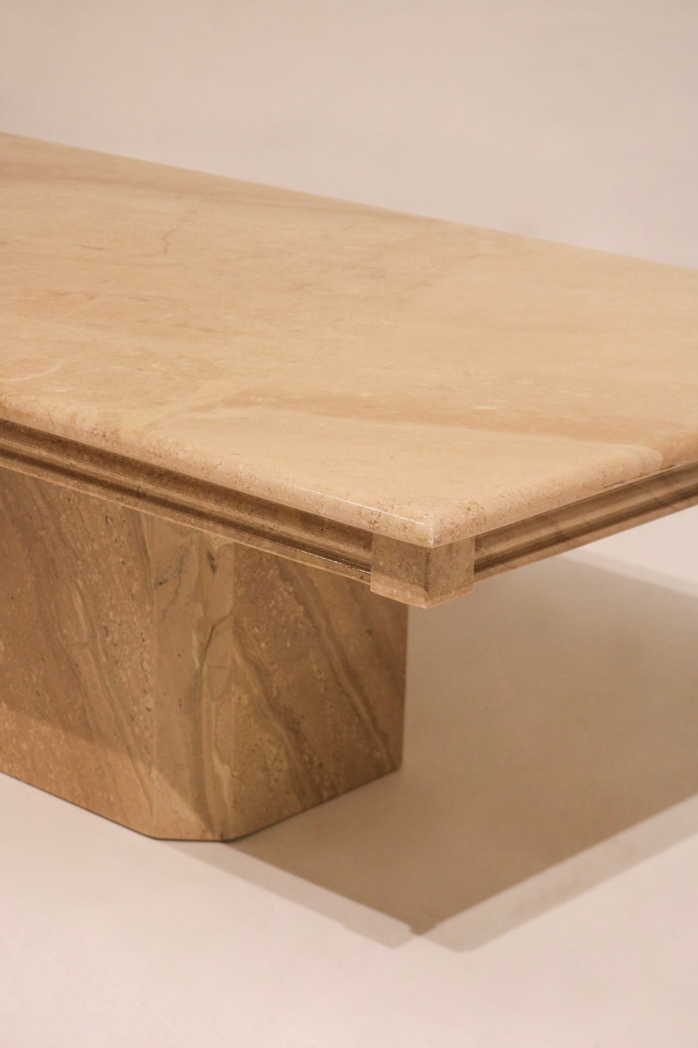 Vintage Italian Solid Marble Coffee Table