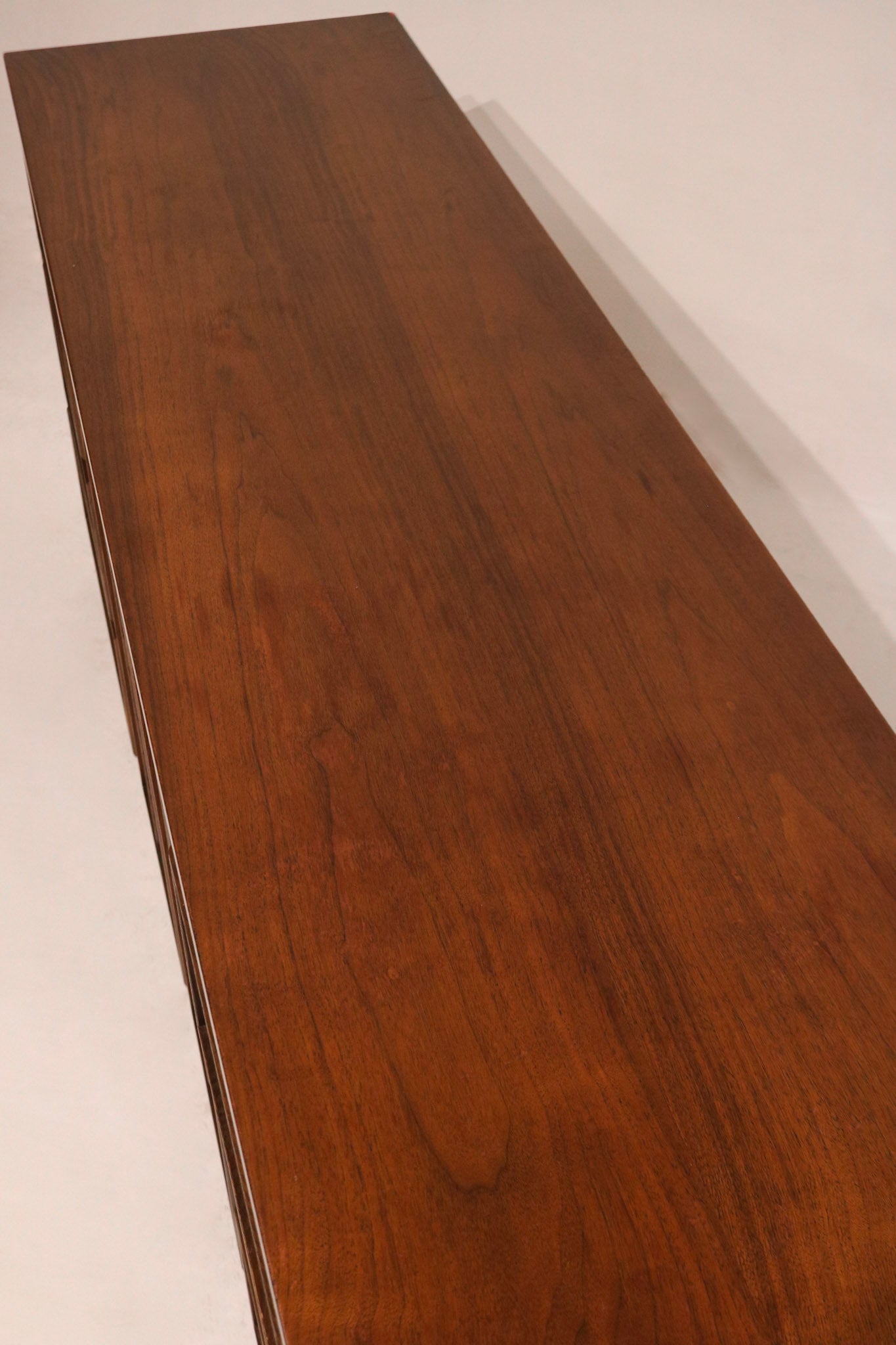 Mid Century Modern Walnut Wood Vintage 9 Drawers Dresser By Bassett