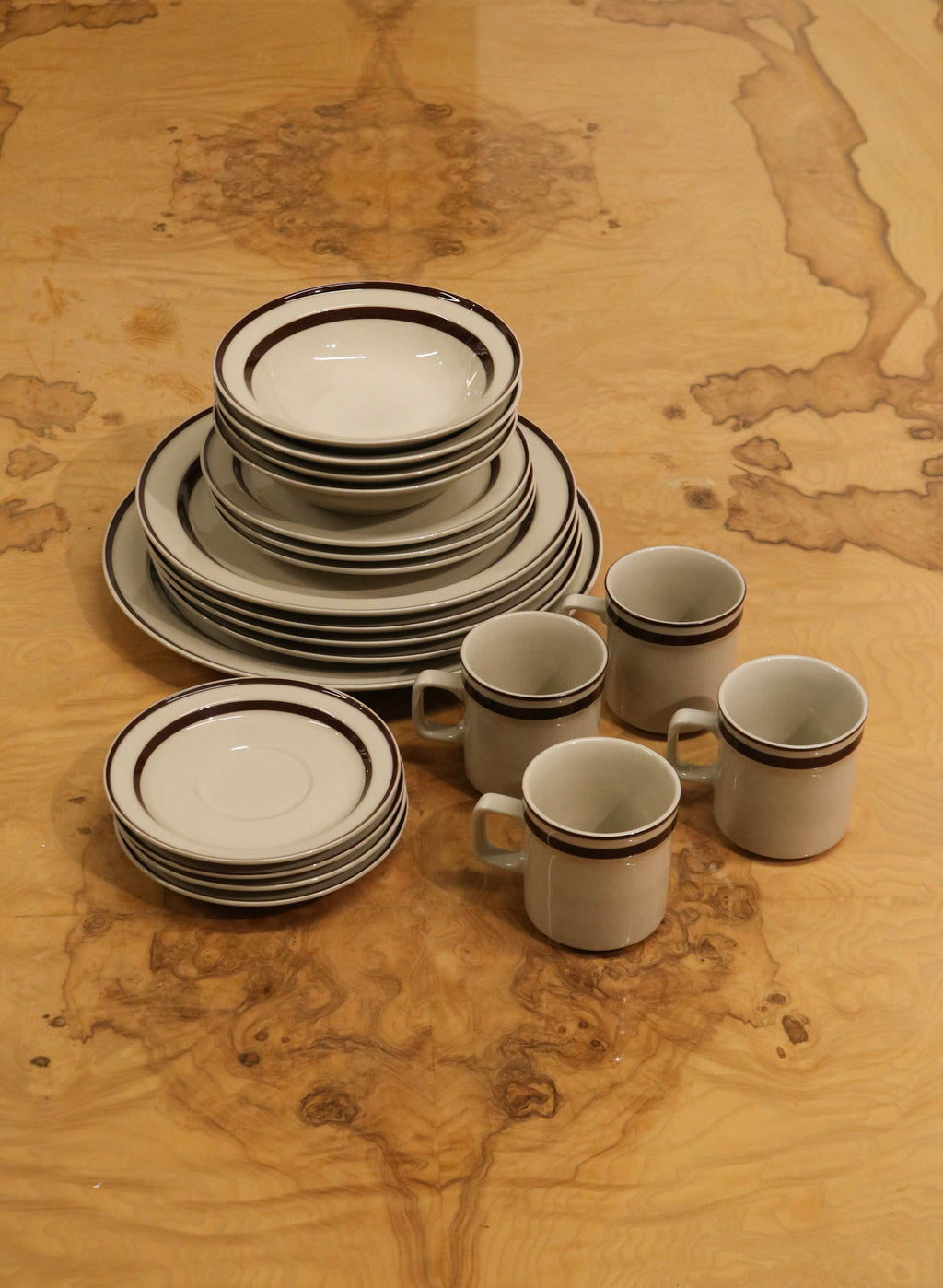 Set Of 20 Vintage Sango Ceramic Stoneware Dinnerware And Coffee Cups