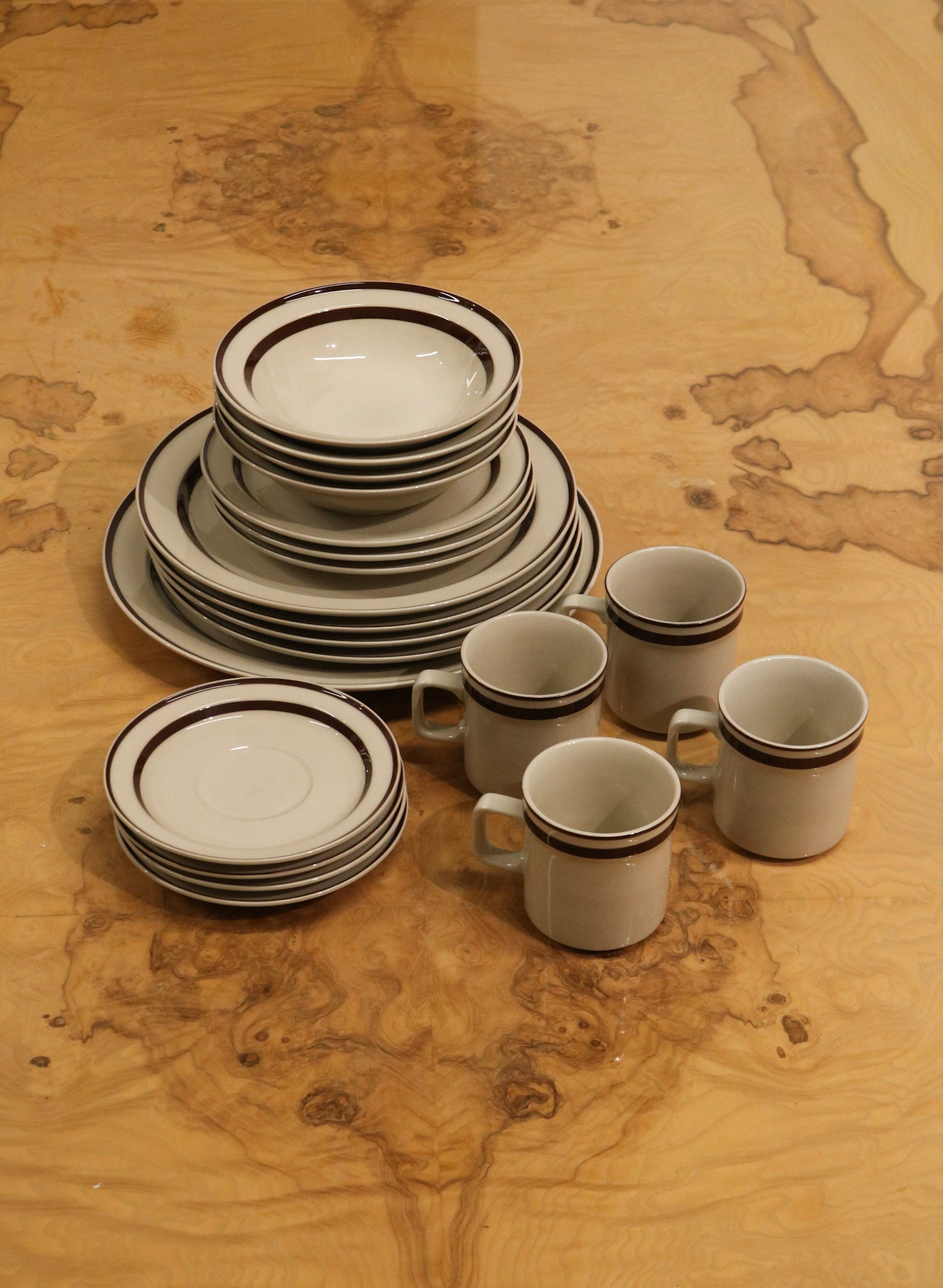 Set Of 20 Vintage Sango Ceramic Stoneware Dinnerware And Coffee Cups