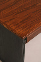 Rustic Vintage Wooden Table Desk With Drawers