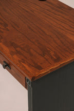 Rustic Vintage Wooden Table Desk With Drawers