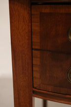 Antique Georgian Mahogany Leather Top Nightstands Side Tables