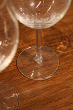 Set Of Vintage Crystal And Glass Barware And Serving Brass Tray