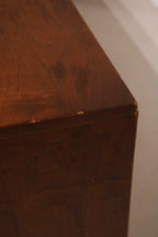 Mid Century Modern Walnut Wood Vintage 9 Drawers Dresser By Bassett