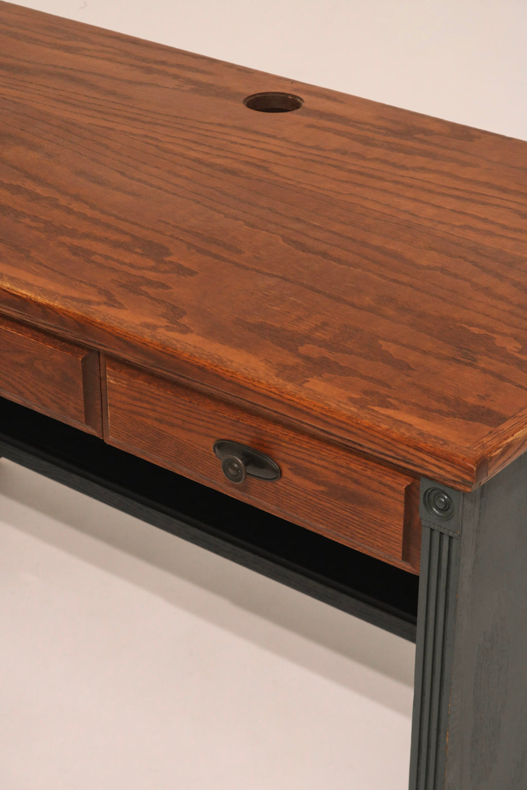 Rustic Vintage Wooden Table Desk With Drawers