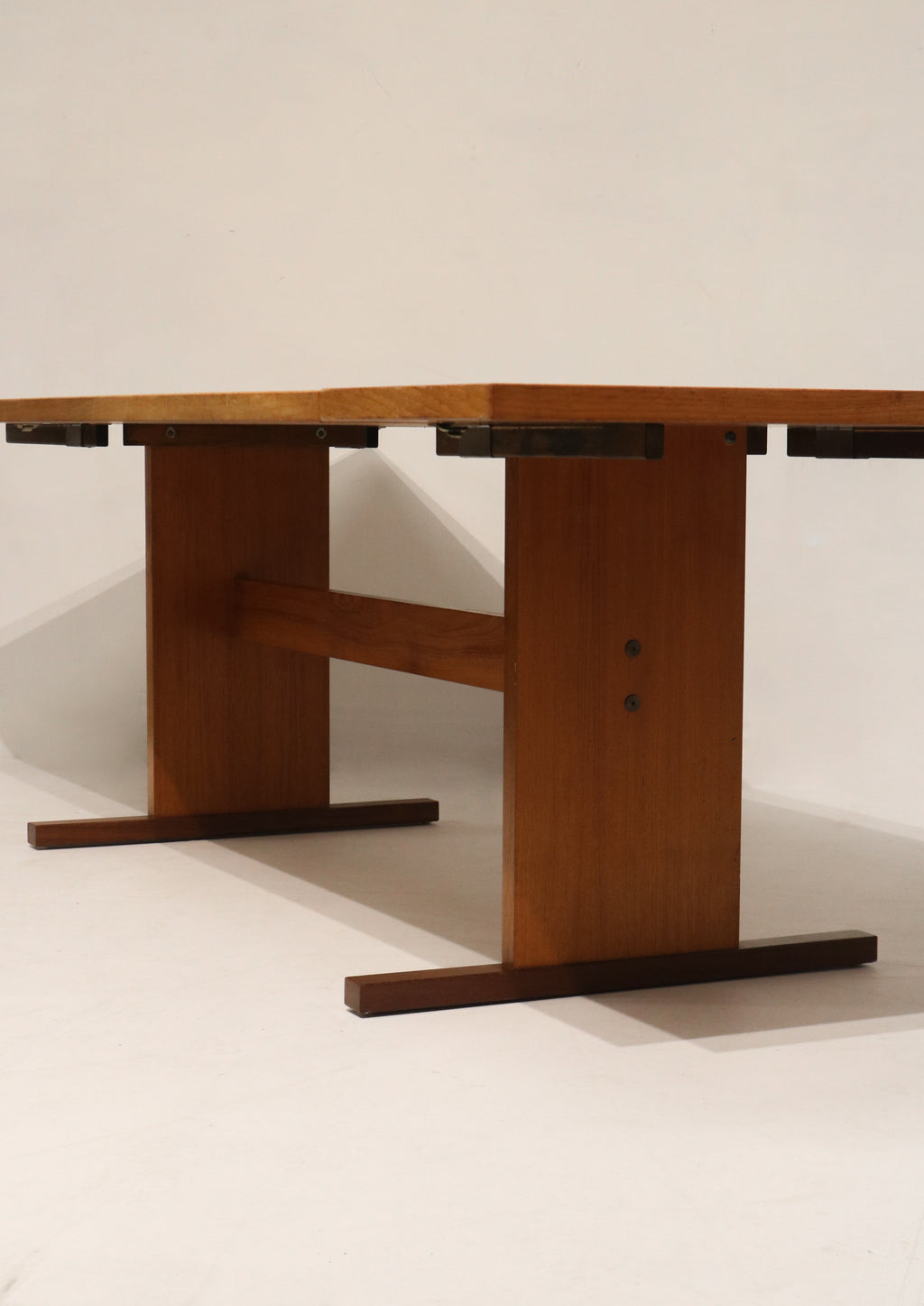 Vintage Danish Teak Wood Tile Top Extandable Dining Table
