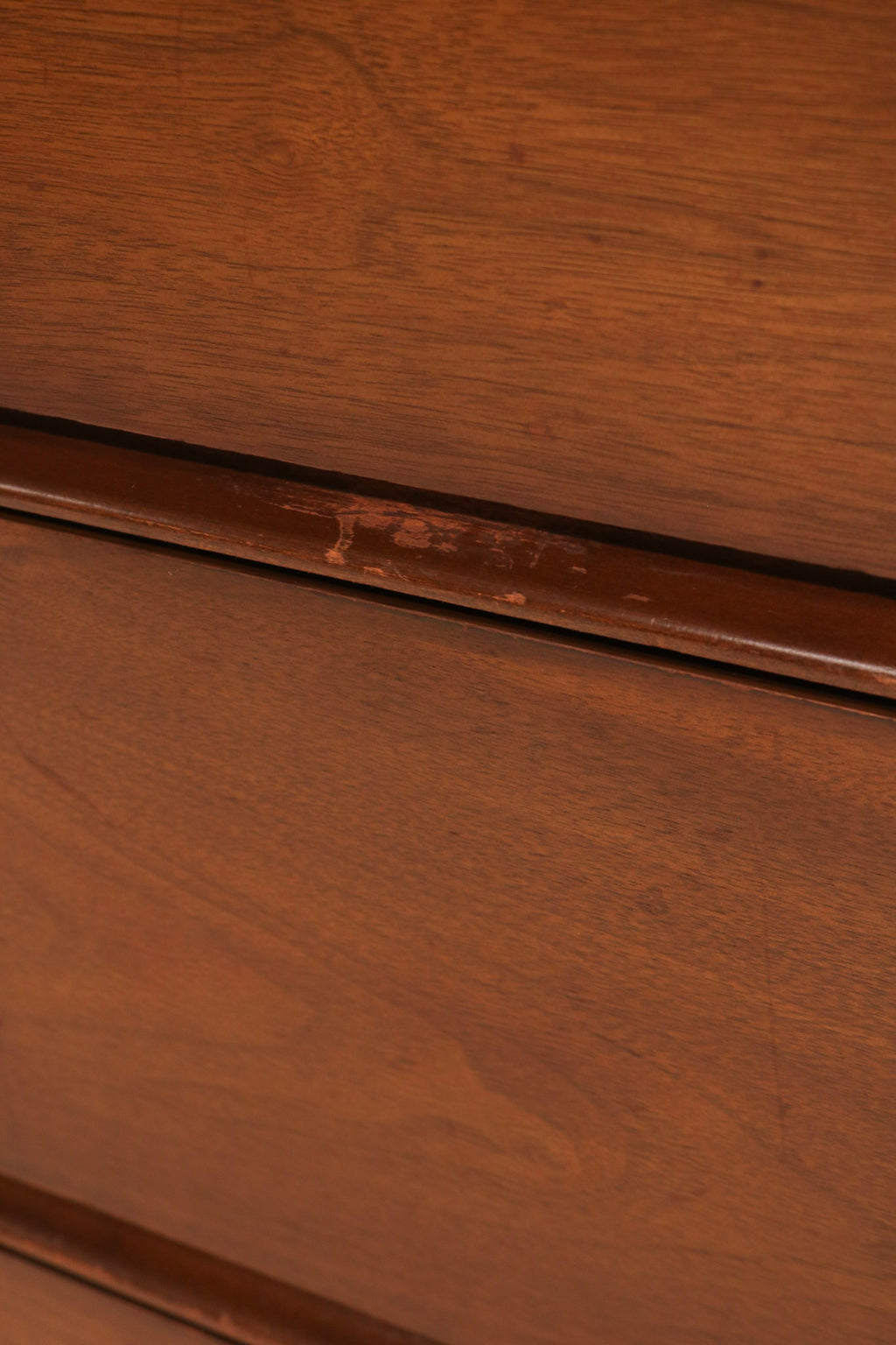 Mid Century Modern Vintage Walnut Wood 6 Drawers Dresser