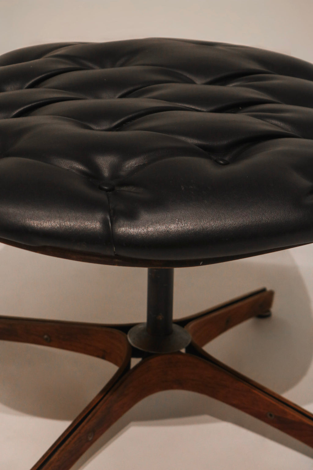 Mid Century Modern Lounge Swivel Chair and Ottoman by George Mulhauser Circa 1960s