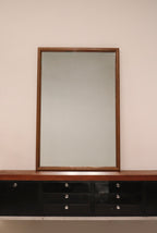 Mcm Vintage Wooden Frame Large Stand Mirror