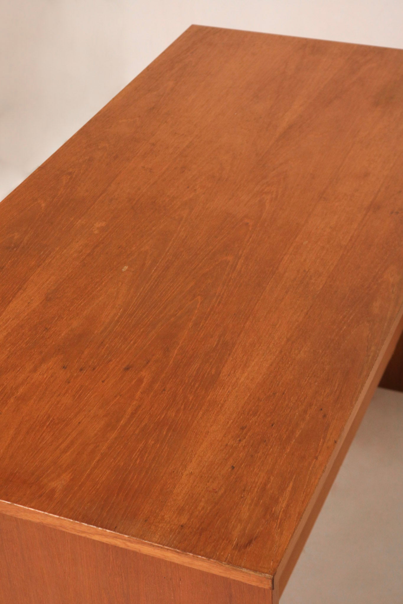 Vintage Danish Modern Teak Wood Desk Table With Drawers