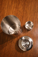 Set Of Vintage Crystal And Glass Barware And Serving Brass Tray