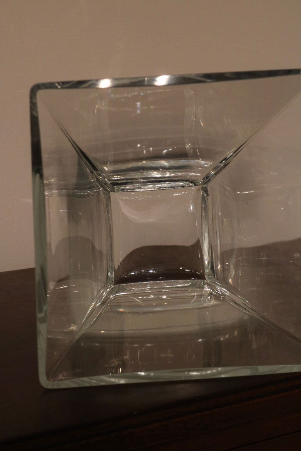 Poland Hand-Made Heavy Glass Vase