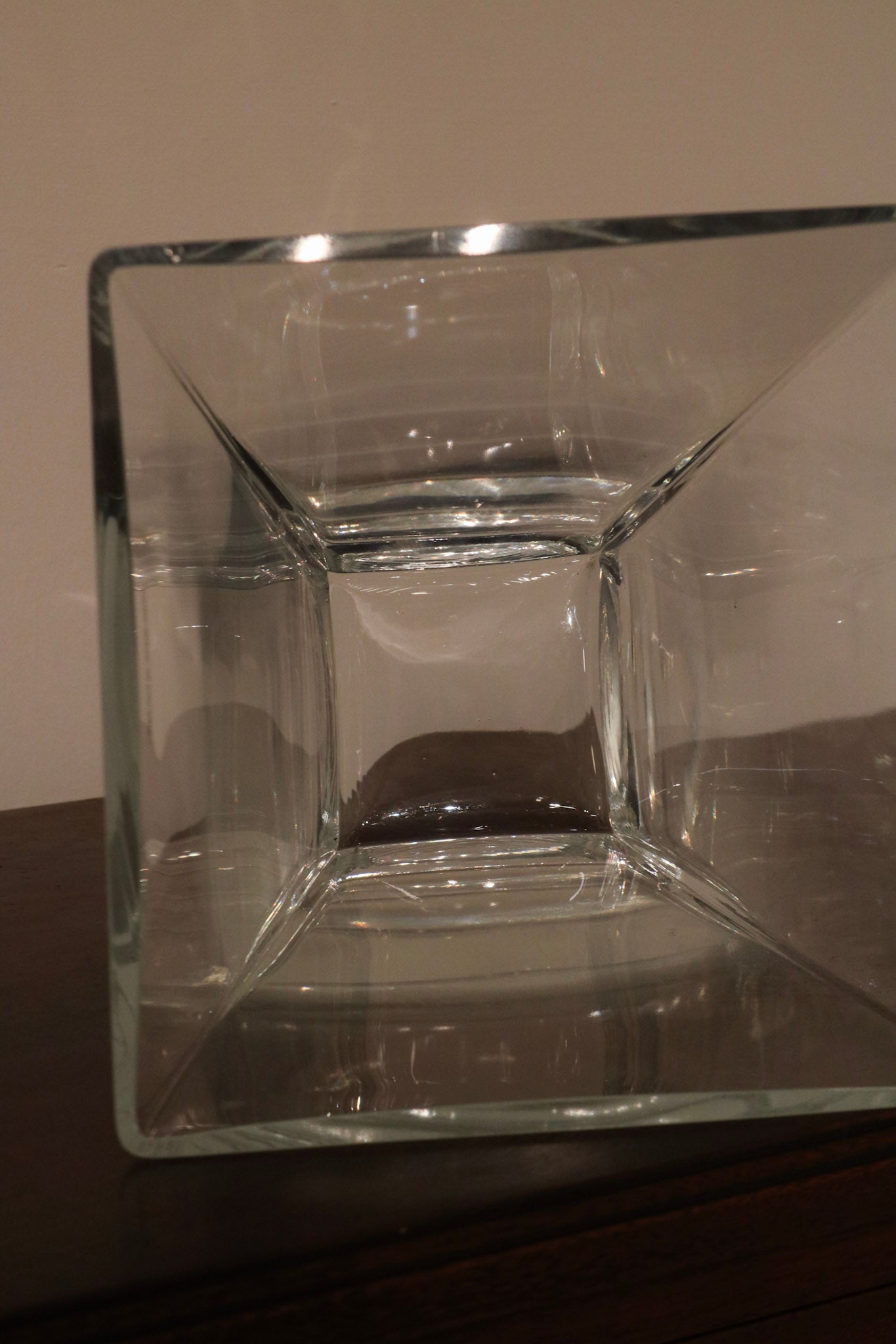 Poland Hand-Made Heavy Glass Vase