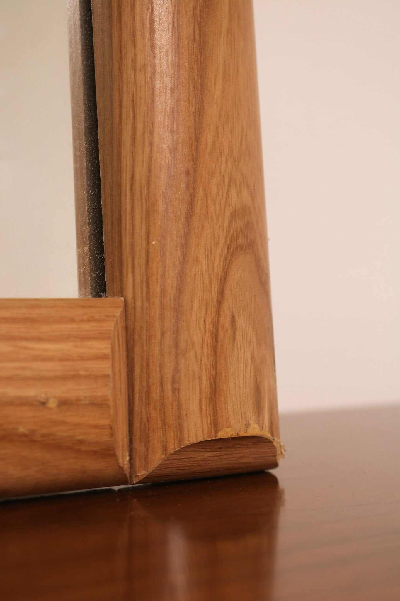 Vintage Wooden Stand Wall Mirror