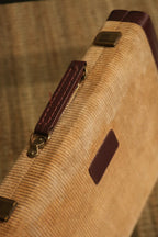 Vintage Travel Backgammon Leather Board Carrying Case