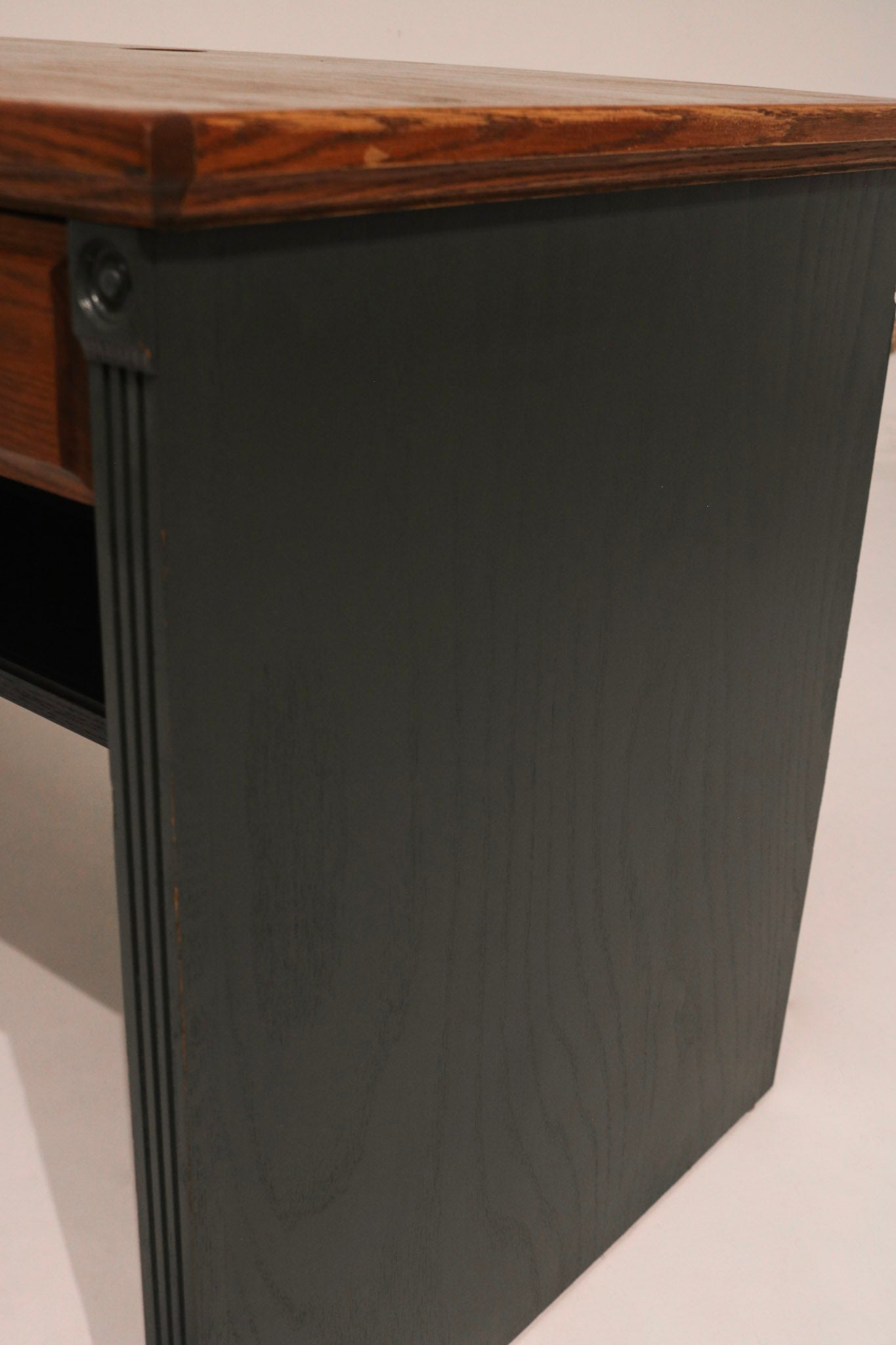 Rustic Vintage Wooden Table Desk With Drawers