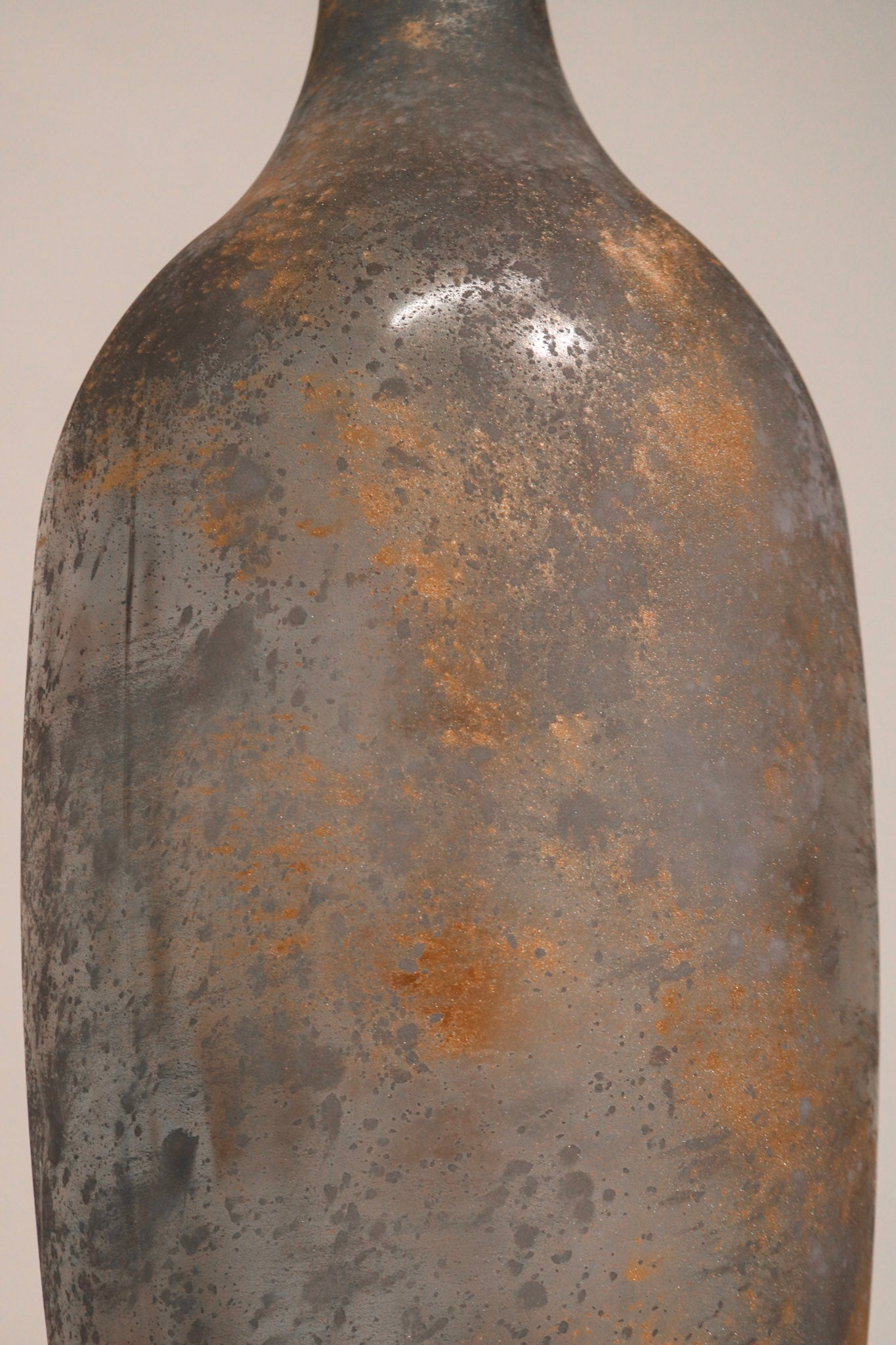 Vintage Large Glass Floor Vase Made In Spain