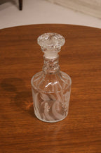 Set Of Vintage Crystal And Glass Barware And Serving Brass Tray