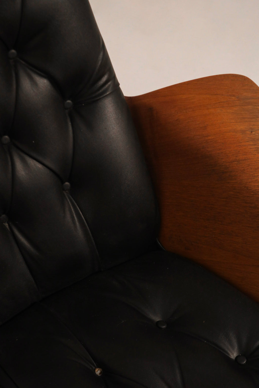 Mid Century Modern Lounge Swivel Chair and Ottoman by George Mulhauser Circa 1960s