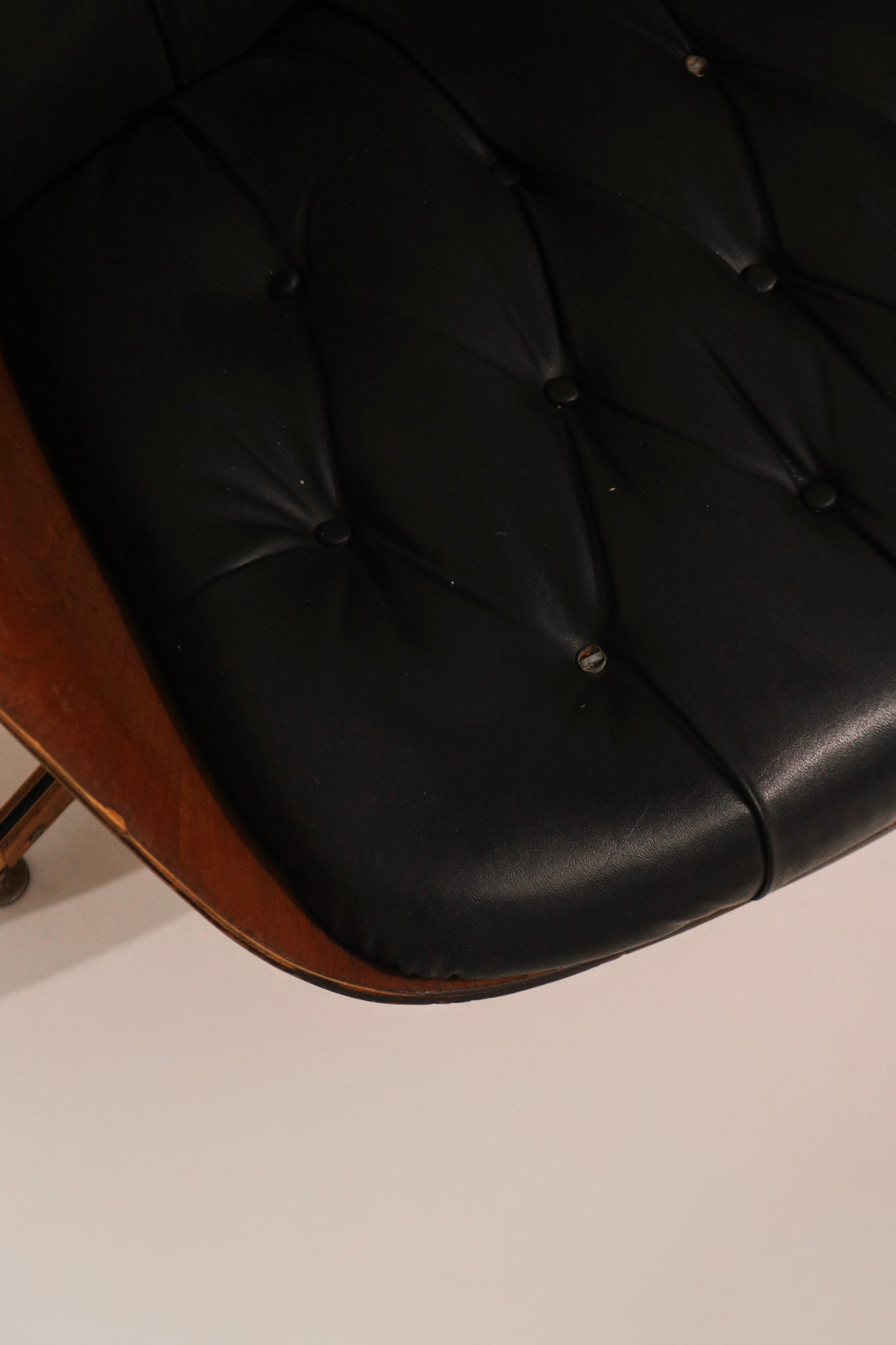 Mid Century Modern Lounge Swivel Chair and Ottoman by George Mulhauser Circa 1960s