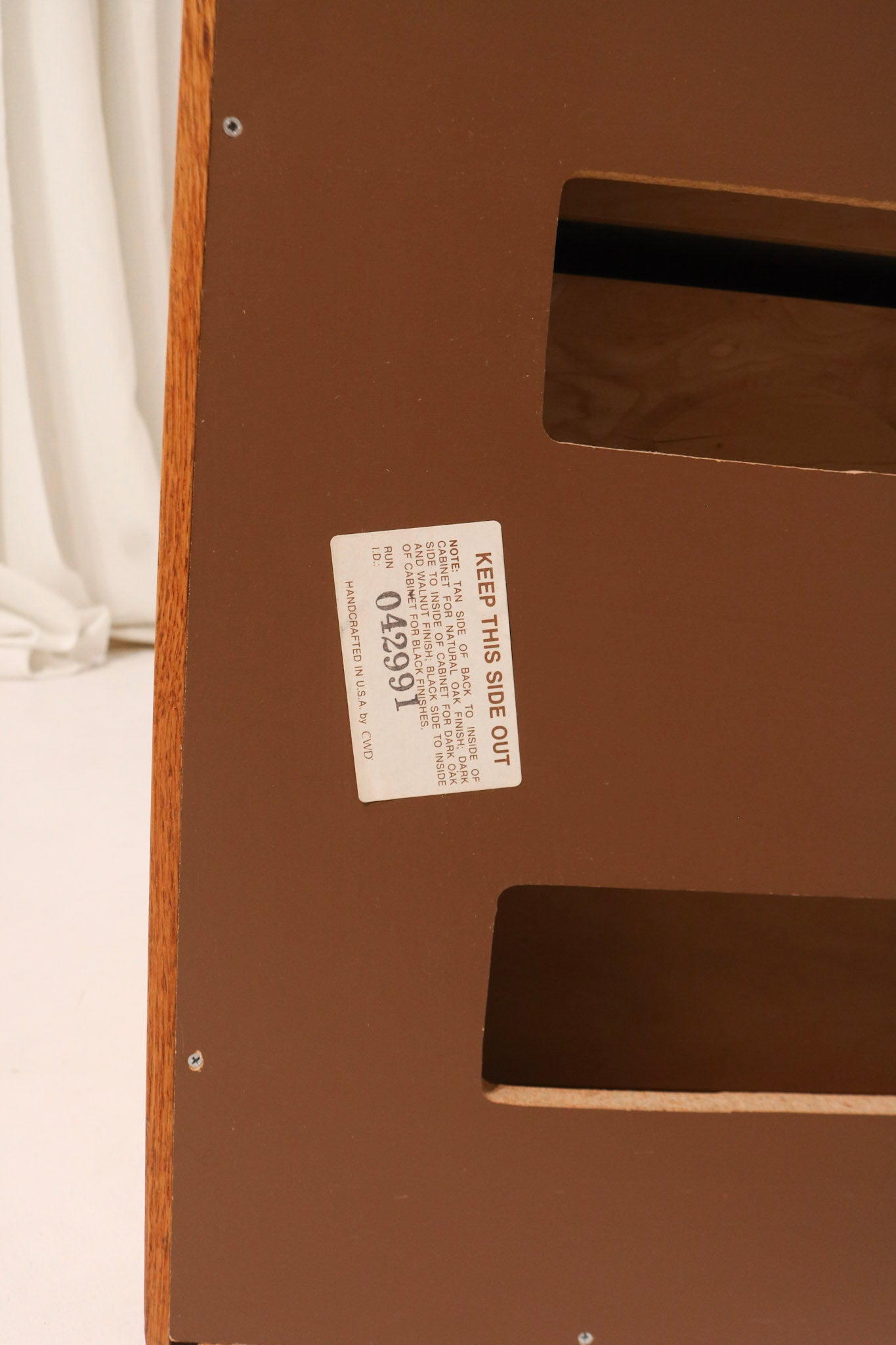 Mid - Century Solid Oak Nightstands - Pair, 1980s