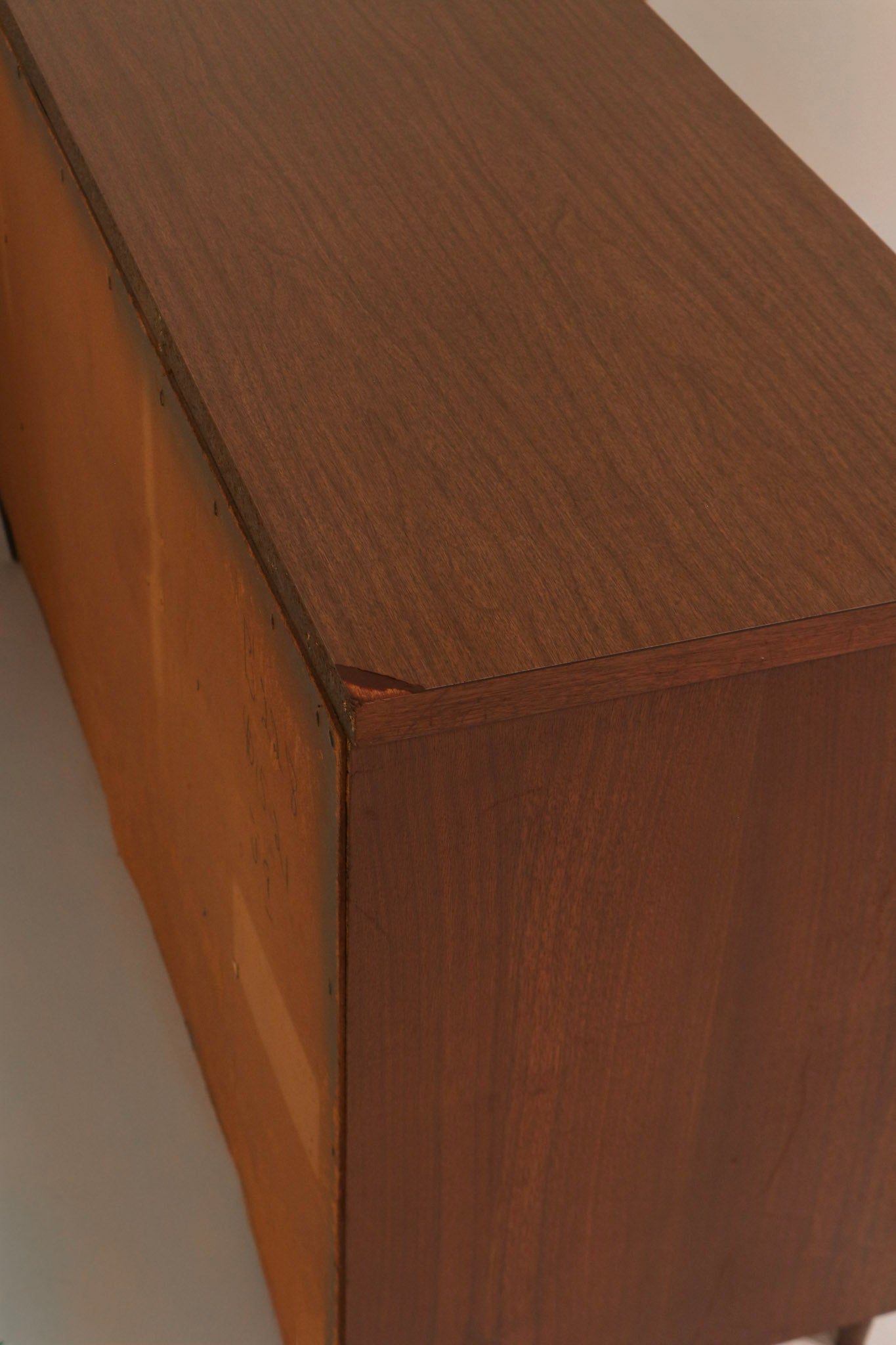 Mid Century Modern Vintage Walnut Wood 6 Drawers Dresser