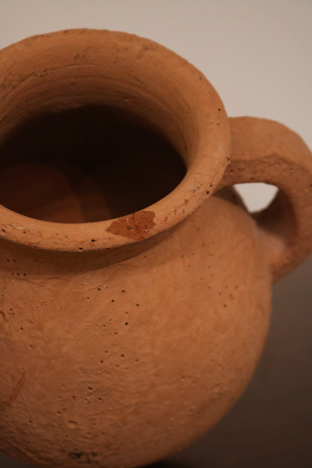 Small Decorative Terracotta Vase With Handles