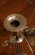 Pair Of Vintage Steel Brass Candle Holder