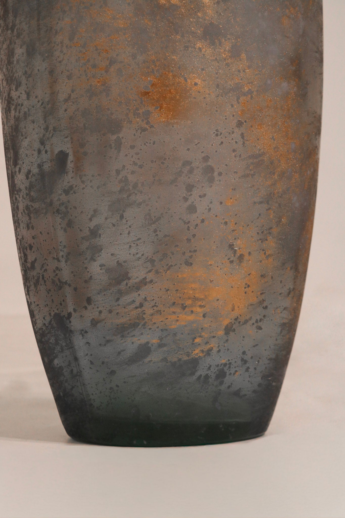 Vintage Large Glass Floor Vase Made In Spain