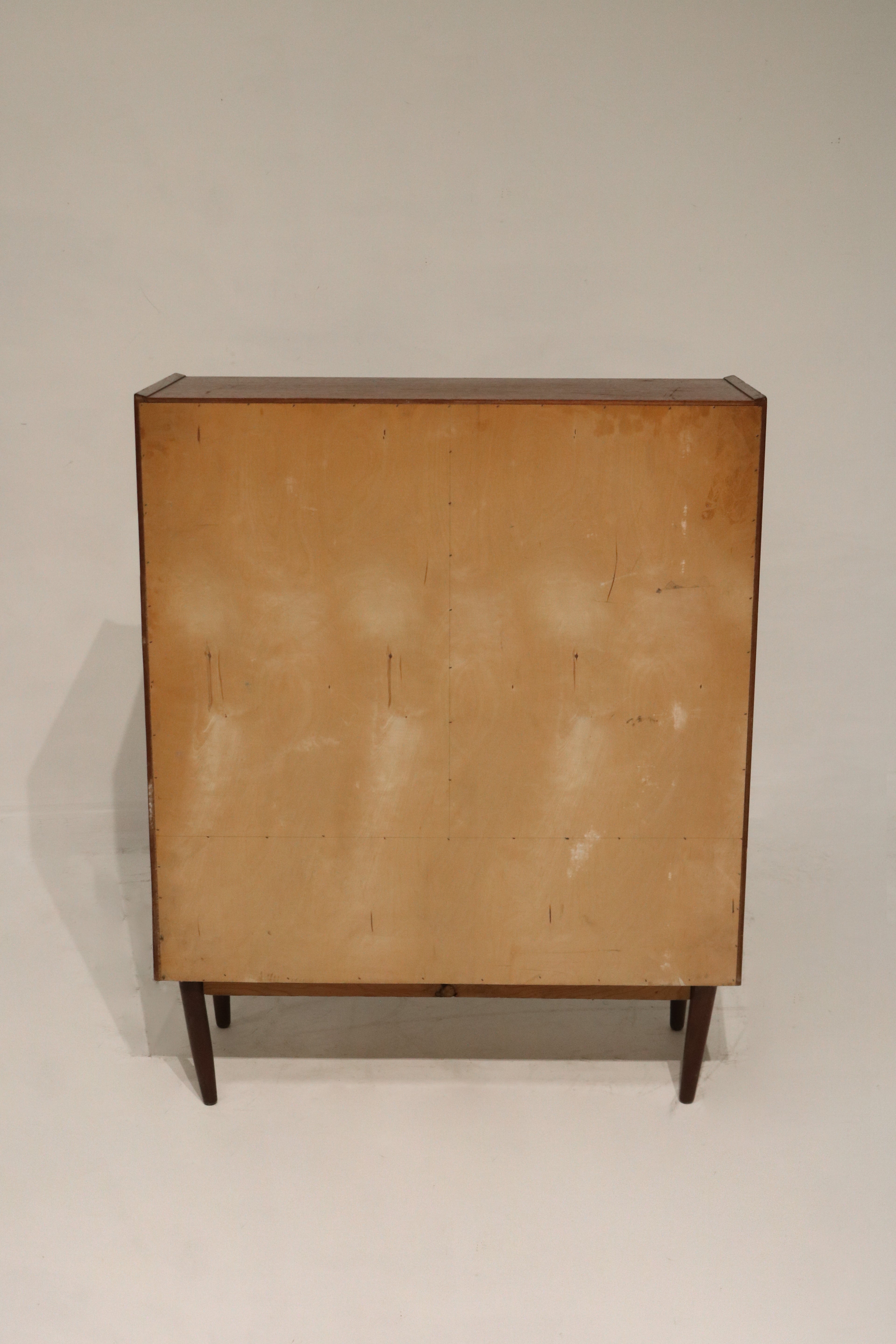Danish Mcm Vintage Teak Wood Chest Of Drawer Cabinet