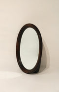 Vintage Oval Solid Wood Wall Mirror By Ethan Allen