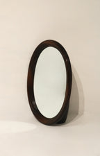Vintage Oval Solid Wood Wall Mirror By Ethan Allen
