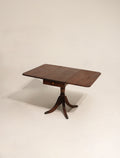 Vintage Solid Wood Drop Leaf Table Desk With Storage