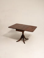 Vintage Solid Wood Drop Leaf Table Desk With Storage