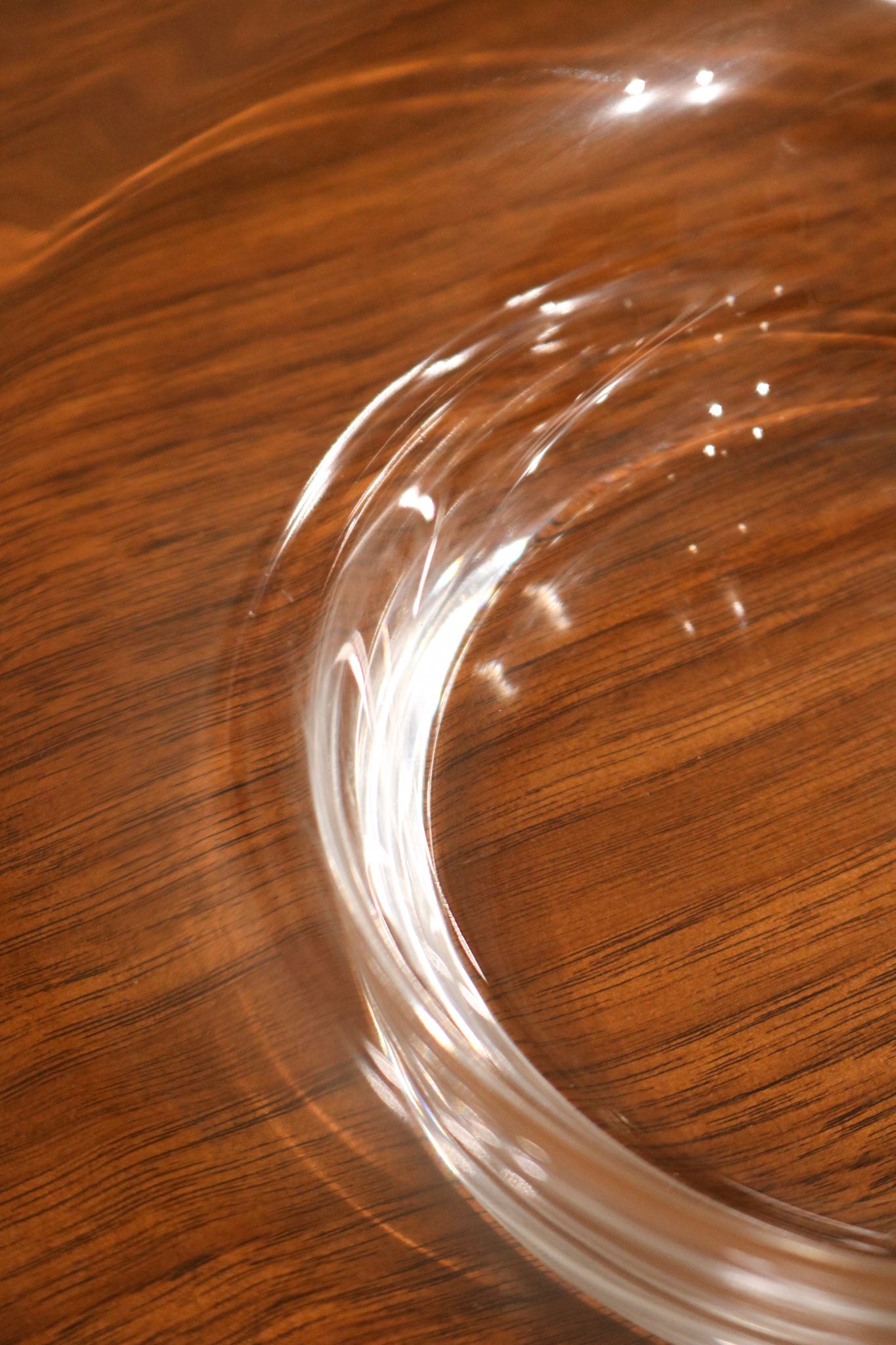 Vintage Italian Glass Large Centerpiece Bowl Glass Plate